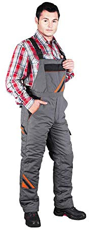 Reis PRO-WIN-B_Sbpl Pro Master gefütterte Schutzlatzhose, Stahl Blau-Schwarz-Orange, L Größe