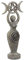 Ebros Abstrakte Neopaganische Schamanen-Spiral-Göttin-Statue, Mond, dreifache Göttin, Wicca-Symbol, weibliche Bewegung, Figur, Mehrfarbig