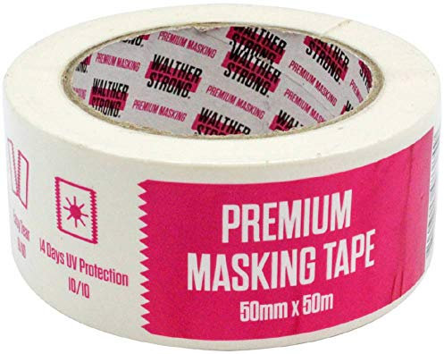 Walther Strong Premium Low Tack Masking Tape -Beige - 50mm x 50m Roll