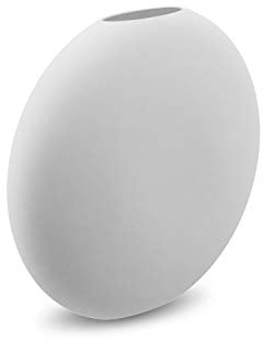 Cooee Design Vase Pastille aus Keramik in der Farbe Weiß Handgefertigt, Durchmesser: 15cm, Höhe: 14cm, HI-028-24-WH