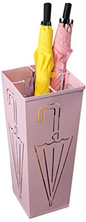 Portaombrelli Porta ombrelli Rosa Ferro Battuto, Multifunzionale Ombrello Bagagli Benna da Caffetterie E Alberghi, può Contenere 8-10 Ombrelli, 20x20x50cm