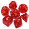 Creebuy DND-Würfel-Set, polyedrische Würfel für Dungeon and Dragons, D&D, Pathfinder, MTG, Rollenspiele, mit Würfelbeutel, 7-teilig, Rot