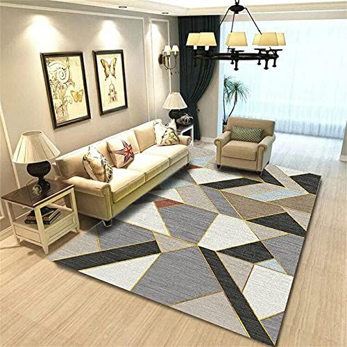 Waschbare Teppich Teppich Gemustert Salon Auslegware Grau moderner geometrischer Schlafzimmer-Teppich kann angepasst Werden 60x90cm Teppiche Für Balkon