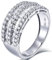 AMDXD Diamantring Weißgold 750, Ringe mit Diamant 1ct Bohrreihe, Geburtstagsgeschenk für Frauen Mädchen, Silber, Echt Schmuck, Gr.65 (20.7)
