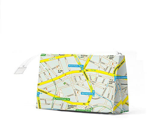 I LIKE PAPER – Lost IN Berlin - Classic – Kosmetiktasche/Kulturtasche/Cosmetic Bag aus Tyvek® - reissfest - wasserabweisend – verschließbar mit Reißverschluss