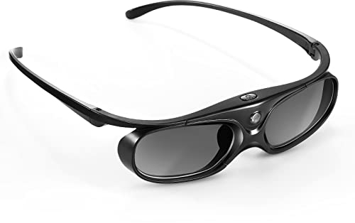 Wowlela 3D-Brille, Wiederaufladbare 3D Active Shutter Brille für alle DLP Link Projektoren, kompatibel mit BenQ, Optoma, Viewsonic DLP-Projektor, (7D32LVA45I16BQTH26)