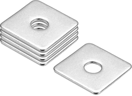 sourcing map Quadratische Unterlegscheiben, Distanzscheiben, Beilagscheiben, 5 Stück, M8 x 30 x 30 x 2 mm, 304 Edelstahl, flache Pad-Abstandshalter-Dichtung für Hardware-Befestigungselemente