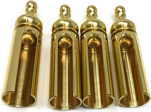 32290030K2 Zierhülsen Echt massiv Messing poliert Ø 15mm Höhe 70 mm Türhülsen 1 Set aus 4 -band oben und unten