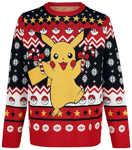 Pokémon Pikachu Männer Weihnachtspullover Multicolor