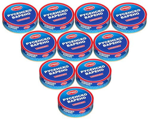 Compass Pork Luncheon Meat Canned Ready Meals - 300g Tinned Bulgarian Food Meal Pouches - MRE & Camping | Ready to Eat Hot or Cold - Meal Replacement (Pork Luncheon meat, 10 Pack)