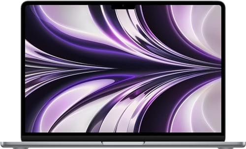 Apple 2022 MacBook Air mit M2 Chip (13-Zoll, 8GB RAM, 256GB SSD-Speicher) (QWERTZ Deutsch) Space Grau (Generalüberholt)