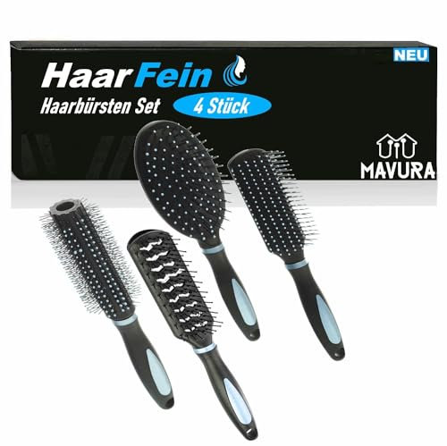 HaarFein Haarbürsten Set Haarbürste Rund Allzweck Skelett Sassoon, Bürste Haarpflege Frauen Antistatisch