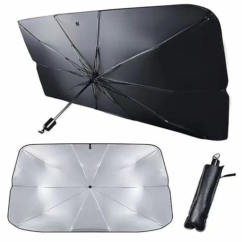 Meishida Parasol Delantero para Auto Parabrisas, Sombrilla Interior para Auto SUV y Camión, Tamaño 130x75 cm
