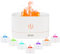 ASAB Flame Diffuser Essential Oil Diffuser Air Humidifier 180ml Aromatherapy Diffuser with 7 LED Colour Changing Lights Quiet Operation Electric Aroma Diffuser for Bedroom Home Office Yoga Spa (WHITE)