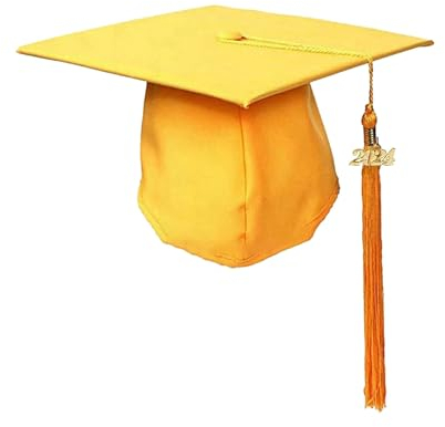 Blandoom 2024 University Graduation Cap 1/3/5Pcs Size Graduation Caps 2024 Academic Mortar Board Hat Size Grad Hats With Metal 2024 Tassel 2024 Academic Mortar Board Graduation Photography Supplies