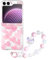 YEPO For Samsung Galaxy Z Flip 5 Case Women, Clear Phone Case Protection and Hand Strip Loop, Pink Heart Girly Cute Side Soft Slim Shockproof Protective Mobile Cover for Samsung Galaxy Z Flip 5