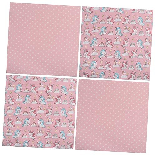 Anneome Patchworkstoff mit Cartoon Print 4 Stück 50x50cm Weihnachten Party