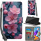 Handyhülle für Samsung Galaxy A21s Hülle Premium Lederhülle Klappbar Wallet Magnet Kartenfach Standfunktion Schutzhülle kompatibel mit Samsung A21s Hülle,Blumen