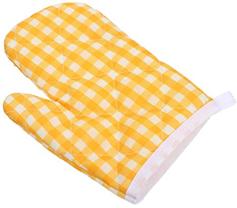 Hoement Boy Girl Heat-resistant Oven Glove Thick Insulated Cooking Mitt for Microwave Use Wear-resistant Kitchen Hand Protector with Pattern