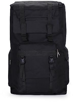 BEALIFE Rucksack Outdoor 120L Umhängetasche Mehrschichtiger tragbarer Reiserucksack Kletterrucksack Wiederverwendbarer Tagesrucksack Packsack, Schwarz