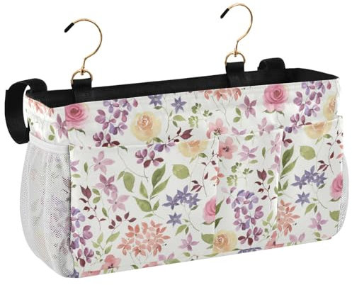 linqin Etagenbett mit bunten Blumen und Blumen, für Hochbett, Beistellbett, Hängekorb für Bettgitter