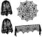 OKUMEYR 4 Stück Halloween-kamintuch Halloween-grabsteine Spinnennetz-tischdecke Halloween-tischdecke Halloween-Dekoration Spinnennetz-Halloween Lampenschirm Spinne Grabschmuck Black Spitze