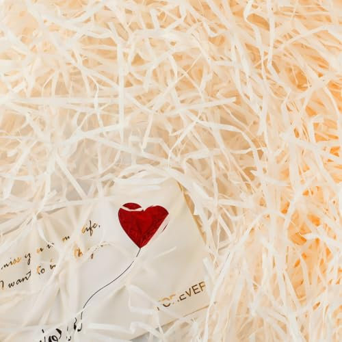 200g Papier Déchiqueté Raffia Remplissage Cadeau Hamper Shred Papier Cadeau de Remplissage Remplir des Fournitures de Fête et Emballage Cadeau (Champagne)