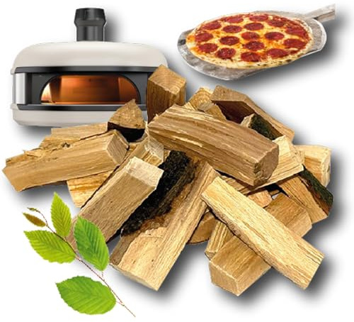 Landree® Pizzaofen-Holz Set – 12 kg Buche + 3 kg Anzündholz + 32x Anzündwolle – Kammergetrocknetes Premium-Holz für Pizzaofen, Holzbackofen & Outdoor-Kocher – nachhaltig & ofenfertig
