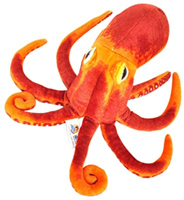 FRCOLOR Octopus Plüschtier Kuschelkissen Wurfkissen Auto Dekokissen Weiches Meerestier Cartoon Puppe für Mädchen Jungen