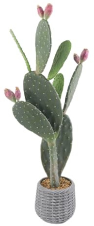 Cactus artificiel, 106 cm, plantes de cactus artificielles grandes, Euphorbia Acrurensis Très facile d'entretien, Plante artificielle en pot Décoration pour la maison, le jardin, le bureau, la