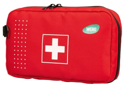 WERO Erste Hilfe Tasche | mit Gürtelschlaufe, Tragegriff und Schultergurt, mittel groß, leer