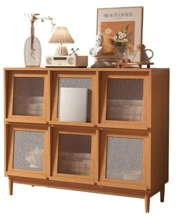 LICONG-2020 Armoire à Vaisselle Buffet Mural en Bois Massif avec Rangement Verre for Le Salon