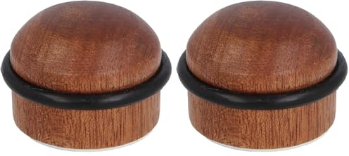Amig | 2 Stück Türstopper | Durchmesser 35 x 29 mm | Modell 412 | Finish aus Sapli-Holz | Befestigung am Boden | inklusive Spanplatten + Dübel für die Montage (Packung mit 2)