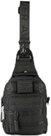 WOLFpak 4L Mini Tactical Sling Bag (Black Leopard) - Kompakter Crossbody Rucksack für Fitnessstudio, Reisen & EDC - Taktische Umhängetasche mit mehreren Taschen - Leichter, strapazierfähiger Sling