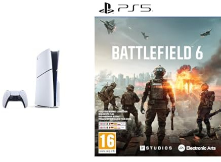 Sony, Console PlayStation 5 Édition Standard 1 To avec lecteur Blu-ray 4K, SSD Ultra-Rapide, Audio 3D, Ray Tracing plus Battlefield 6 Édition Standard PS5 | Jeu Vidéo | Français