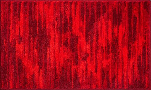 Grund Badteppich 100% Polyacryl, ultra soft, rutschfest, ÖKO-TEX-zertifiziert, 5 Jahre Garantie, FANCY, Badematte 60x100 cm, rubin