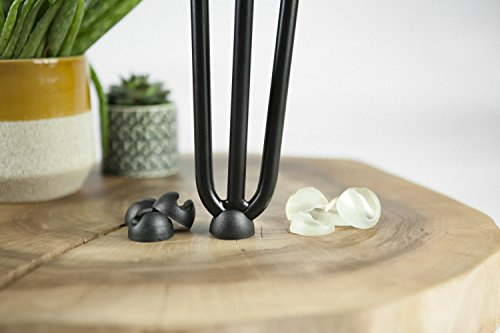 4X Bodenschutz für Hairpin Legs mit 12mm Dicke, Schwarz