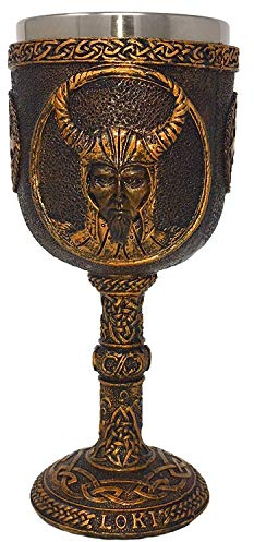 Wikinger Kelch - Nordischer Gott Loki | Fantasy Deko Figur