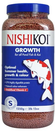 Nishikoi Growth Complete Food for Koi and Pond Fish - Small Pellets - 1250g