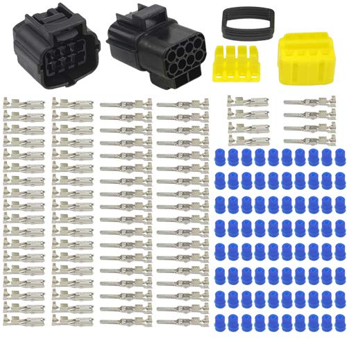 WMYCONGCONG Lot de 3 kits de Connecteur électrique étanche à 8 broches pour automobile