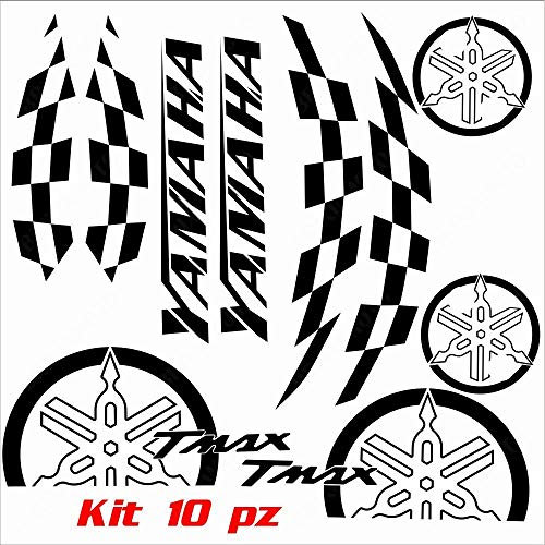 SET COMPLETO ADESIVI CARENA NERO FITS COMPATIBILE CON YAMAHA T-MAX 500 01-07
