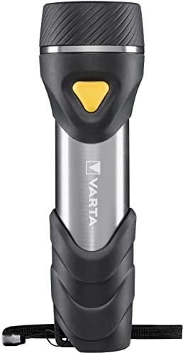 VARTA Taschenlampe mit 14 LEDs inkl. 2x D Batterien, Day Light Multi LED F30 Leuchte, Taschenleuchte mit Anhänger, Lampe ideal für Haushalt, Angeln, Garage, Notfall, Stromausfall, Outdoor