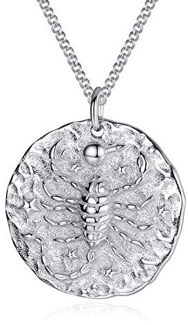 VIKI LYNN Halskette mit Sternzeichen und Sternzeichen aus 925er Sterlingsilber, Sterling Silber