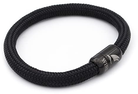 Wind Passion Magnetisches Armband mit nautischem Seil für Damen und Herren, Large (Wrist size: 17.5-19.4 cm), Polyester, Edelstahl