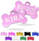 Ibera Gifts - Chapa Perro Grabada en Forma de Hueso, Placa Perro Personalizada para Perros y Gatos Pequeños y Medianos, Tamaño 30 x 20 mm, Chapa Identificativa Perro y Gato (Rosa)