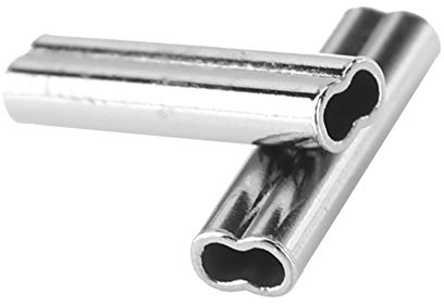 Tube de cuivre de pêche, Manchon de Boucle de sertissage 100 pièces, Virole à Double Baril, Guide de Tube de Ligne de pêche pour câble métallique et extrémité de