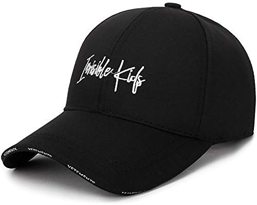 Herren Kappe Hut Trendy Alphabet Print Baseball Caps Reisen Outdoor Freizeit Canvas Caps Street Hip-Hop Sonnenschirm Unisex Hats-Black_One_Size