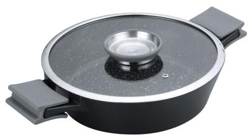 Sautoir Greblon C2+ Antiadhésif Induction, 36cm, Noir