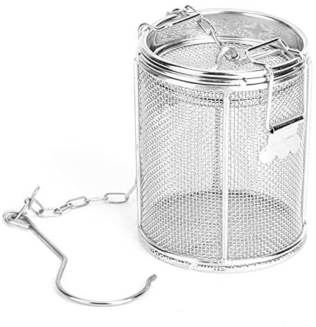 Teesieb, Teefilter Teesieb Abtropfschale Edelstahl Gewürze Sieb Tee Ball mit Kette Separation Korb Filter Küche Werkzeug für Tasse Teekannen Töpfe Suppe(8 * 10cm)