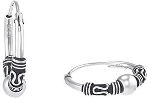 Amor Creolen 925 Sterling Silber Damen Ohrschmuck, 1,6 cm, Silber, Kommt in Schmuck Geschenk Box, 2017272